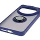 Etui z uchwytem na palec Bizon Case Hybrid Ring do Xiaomi 15 Ultra przydymione z granatową ramką