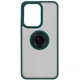 Etui z uchwytem na palec Bizon Case Hybrid Ring do Oppo Reno13 Pro przydymione z ciemnozieloną ramką