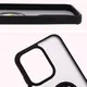 Etui z uchwytem na palec Bizon Case Hybrid Ring do Oppo Reno13 przydymione z czarną ramką