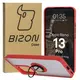 Etui z uchwytem na palec Bizon Case Hybrid Ring do Oppo Reno13 Pro przydymione z czerwoną ramką