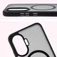Etui z pierścieniem magnetycznym Bizon Case MatteO do Xiaomi POCO F7 przydymione-czarne