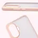 Etui Bizon Case Angelo do Xiaomi POCO F7 półprzezroczyste z różową ramką