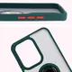 Etui z uchwytem na palec Bizon Case Hybrid Ring do Oppo Reno13 Pro przydymione z ciemnozieloną ramką