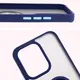 Etui z uchwytem na palec Bizon Case Hybrid Ring do Oppo Reno13 przydymione z granatową ramką