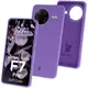 Silikonowe etui Bizon Soft Case do Xiaomi POCO F7 Pro fioletowe