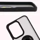 Etui z uchwytem na palec Bizon Case Hybrid Ring do Oppo Reno13 Pro przydymione z czarną ramką
