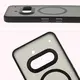 Etui z pierścieniem magnetycznym Bizon Case MatteO do Nothing Phone (3a) przydymione-czarne