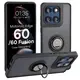 Etui z uchwytem na palec Bizon Case Hybrid Ring do Motorola Edge 60 Fusion / 60 przydymione z czarną ramką