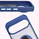 Etui z uchwytem na palec Bizon Case Hybrid Ring do Google Pixel 10 / 10 Pro przydymione z granatową ramką