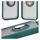 Etui z uchwytem na palec Bizon Case Hybrid Ring do Google Pixel 10 / 10 Pro przydymione z ciemnozieloną ramką