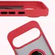 Etui z uchwytem na palec Bizon Case Hybrid Ring do Google Pixel 10 / 10 Pro przydymione z czerwoną ramką