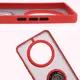 Etui z uchwytem na palec Bizon Case Hybrid Ring do Realme 14 Pro 5G przydymione z czerwoną ramką