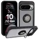 Etui z uchwytem na palec Bizon Case Hybrid Ring do Google Pixel 10 / 10 Pro przydymione z czarną ramką