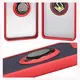 Etui z uchwytem na palec Bizon Case Hybrid Ring do Motorola Edge 60 Pro przydymione z czerwoną ramką