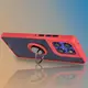 Etui z uchwytem na palec Bizon Case Hybrid Ring do Motorola Edge 60 Pro przydymione z czerwoną ramką