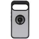 Etui z uchwytem na palec Bizon Case Hybrid Ring do Google Pixel 10 / 10 Pro przydymione z czarną ramką