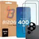 2x szkło na ekran + 1x szkło na aparat Bizon Edge 2 Pack do Honor 400