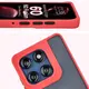 Etui z uchwytem na palec Bizon Case Hybrid Ring do Motorola Edge 60 Fusion / 60 przydymione z czerwoną ramką