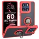 Etui z uchwytem na palec Bizon Case Hybrid Ring do Motorola Edge 60 Fusion / 60 przydymione z czerwoną ramką