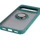 Etui z uchwytem na palec Bizon Case Hybrid Ring do Google Pixel 10 / 10 Pro przydymione z ciemnozieloną ramką