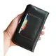 Skórzane etui ochronne LURESKO ELLA XXL na telefon - 170x85x12 / do torebki plecaka (czarny  czerwona nić)