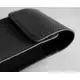 Skórzane etui ochronne LURESKO FLIP SLEEVE M do Samsung Galaxy Z Flip 3/4/5/6 Motorola Razr 50 / 40 Ultra Huawei Pocket (czarny gładki czarna nić)