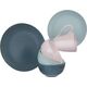 Orion Talerz deserowy płaski ceramiczny pastelowy RELIEF 21 cm zielony