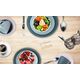 Orion Talerz deserowy płaski ceramiczny pastelowy RELIEF 21 cm zielony