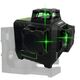 DEDRA MULTILASER 3D, ZIELONY, DIODY SHARP 3x360