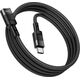 HOCO Adapter OTG Typ C (Męski) Do Typ C (Żeński) 3A U107 1,2 M Czarna