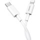 Kabel USB Vega DENMEN KABEL USB PD TYP-C - LIGHTNING 20W 3,6A WZMACNINANY BIAŁY 2M D65>
