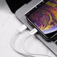 Kabel USB Vega DENMEN KABEL USB PD TYP-C - LIGHTNING 20W 3,6A WZMACNINANY BIAŁY 2M D65>
