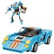 Klocki Konstrukcyjne Auto Robot 2w1 Pomarańczowo-Niebieski Napęd 336 el. LEAN Toys