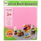 Płyta Plansza Konstrukcyjna Do Klocków Budowania Różowa 25,5x25,5 cm LEAN TOYS