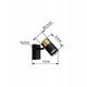 Spotlight GLOBO BRISBON, 1xGU10 max 1x25W, black/copper color. 7x9x12cm