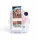 Zestaw 2w1 Futerał Etui Pokrowiec Do Fuji Instax Mini 12 Pudełko Na Zdjęcia / Przezroczysty/ Mieniący Się