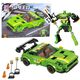 Klocki Konstrukcyjne Auto Robot 2w1 Żółto-Zielony Napęd 352 el. LEAN Toys