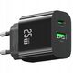 Ładowarka sieciowa 25W 1xUSB-C 1xUSB-A Fast Charging Czarna