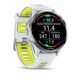 Garmin Forerunner® 970 Titanium with Whitestone Case and Whitestone/Translucent Amp Yellow Band
