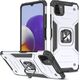 Wozinsky Wozinsky Ring Armor pancerne hybrydowe etui pokrowiec + magnetyczny uchwyt Samsung Galaxy A22 4G srebrny