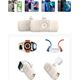 Mini powerbank Wozinsky WF16-YLS 5000mAh 15W Lightning z wbudowanym kablem USB-C i ładowarką do Apple Watch - beżowy