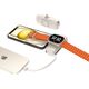 Mini powerbank Wozinsky WF16-YLS 5000mAh 15W Lightning z wbudowanym kablem USB-C i ładowarką do Apple Watch - beżowy