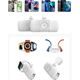 Mini powerbank Wozinsky WF16-YLS 5000mAh 15W Lightning z wbudowanym kablem USB-C i ładowarką do Apple Watch - biały