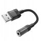HOCO adapter AUX USB A do Jack 3,5mm (żeński) Spirit LS37 czany