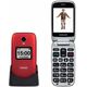 Telefon komórkowy Evolveo EVOLVEO EasyPhone FS, vyklápěcí mobilní telefon 2.8" pro seniory s nabíjecím stojánkem (červená barva)