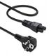 QOLTEC 50458 Kabel zasilający kątowy SCHUKO IEC C5 Koniczynka 3x1.0mm 1.5m