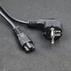 QOLTEC 50458 Kabel zasilający kątowy SCHUKO IEC C5 Koniczynka 3x1.0mm 1.5m