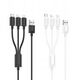 Kabel 3w1 USB A do Lightning / Micro USB / USB C Hoco 2A X74 1 m czarny