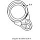 Trosas kabamajai spynai THIRARD Twisty, plieninis, dengtas PVC danga, O8 mm, 12000 mm, 308120