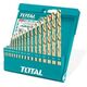 Graztu rinkinys TOTAL, metalui, 19 vnt. HSS, (1-10 mm), TACSD0195